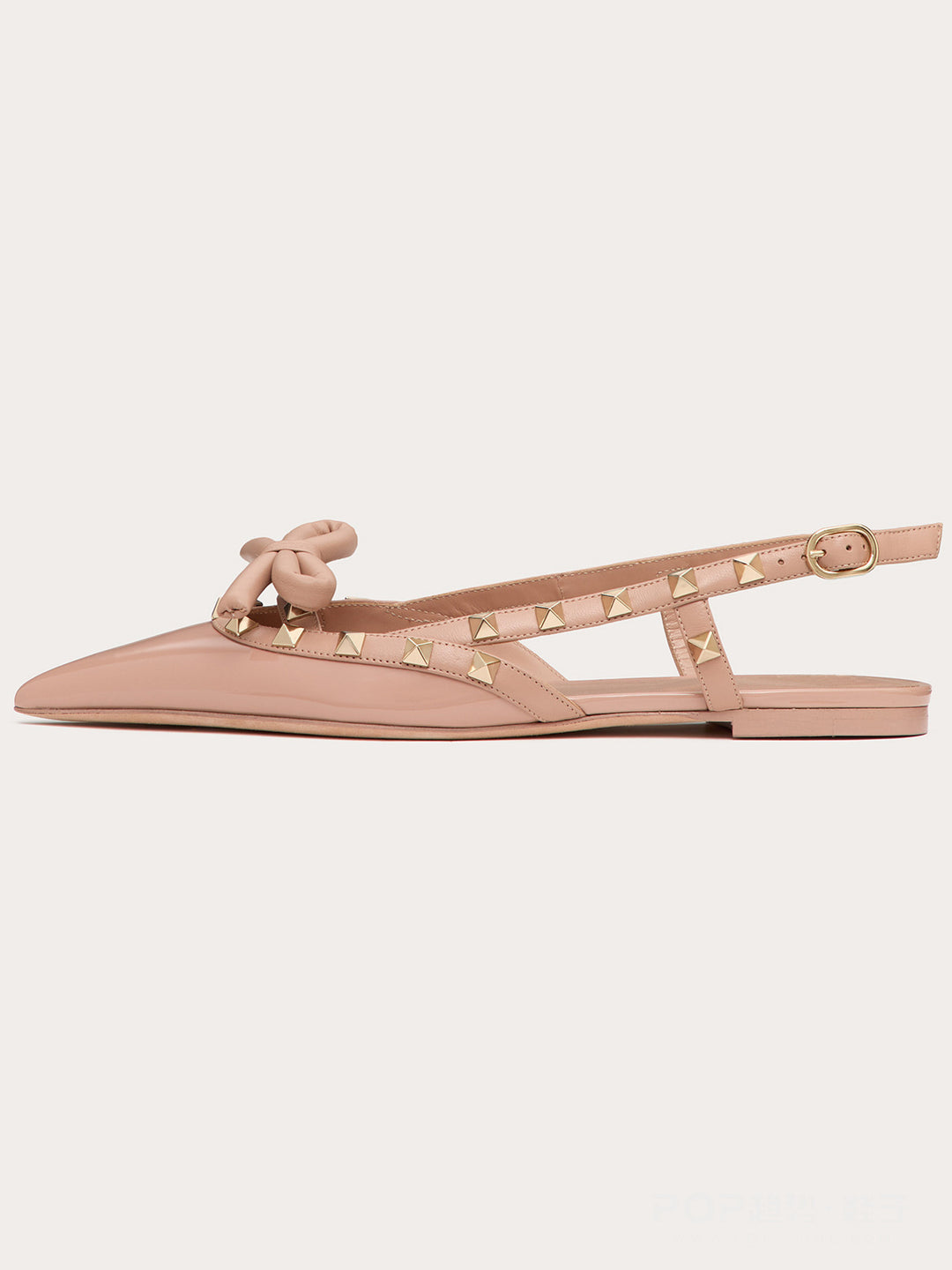 studded bow-detail pointed flats – VERAZIA