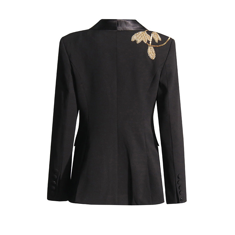 Geplooide top met uitlopende mouwen en maxi-rok set met tailleband – Rosiny 