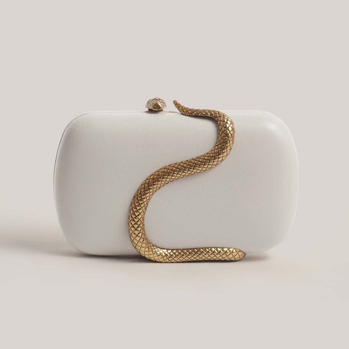 oval clutch with gold snake wrap detail – SERPENTILA