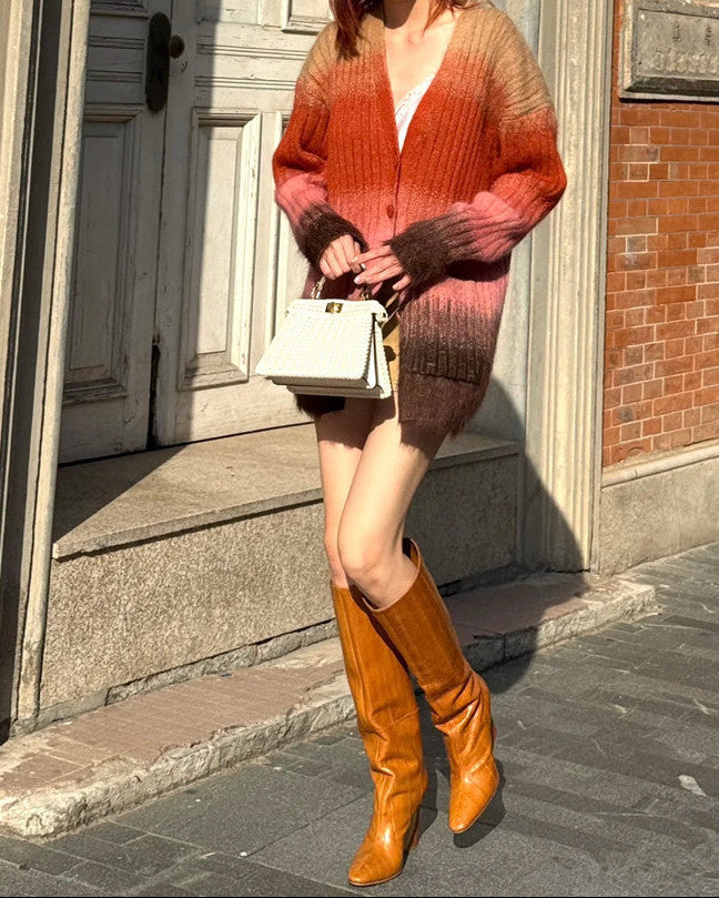 Geplooide top met uitlopende mouwen en maxi-rok set met tailleband – Rosiny 