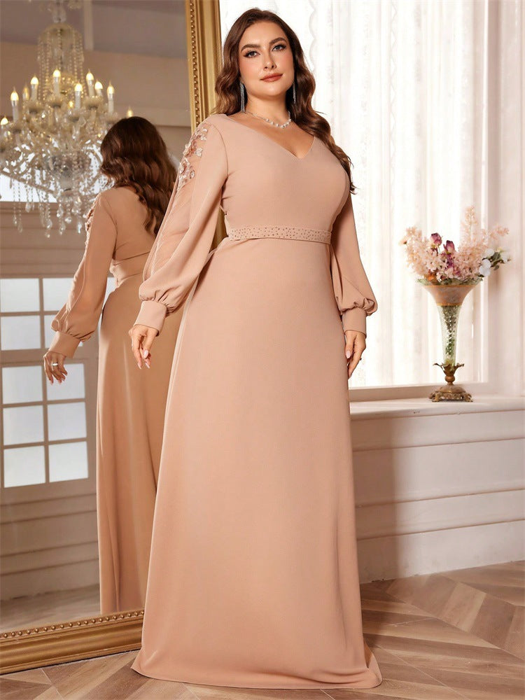 Geplooide top met uitlopende mouwen en maxi-rok set met tailleband – Rosiny 