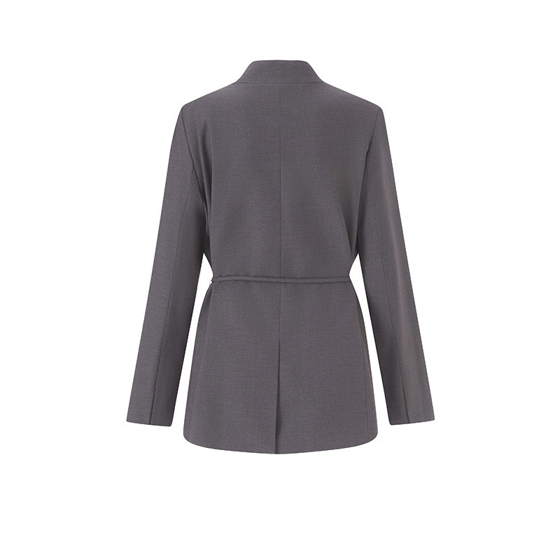 Tailored wrap blazer with self-tie belt – GRACE