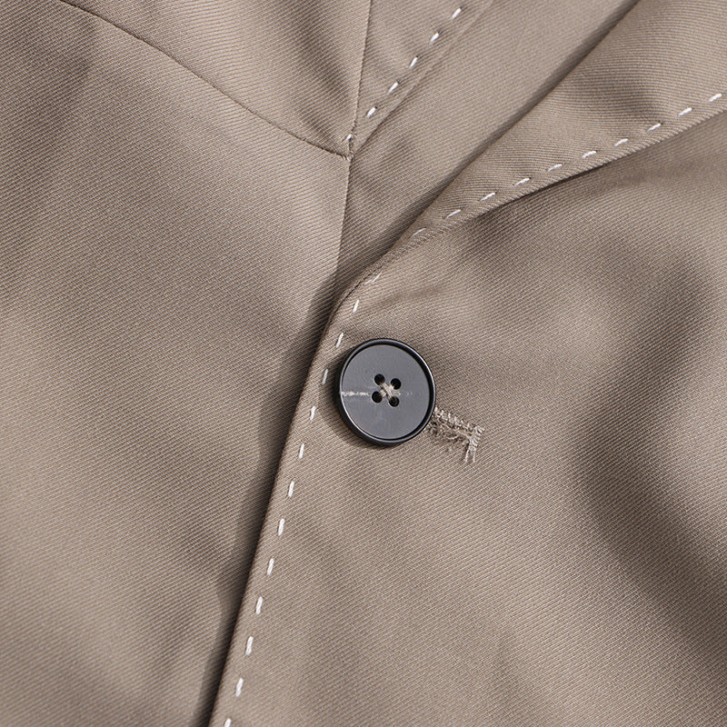 tailored blazer with contrast stitch detailing – NOCIR