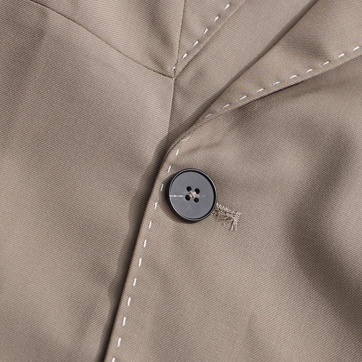 tailored blazer with contrast stitch detailing – NOCIR