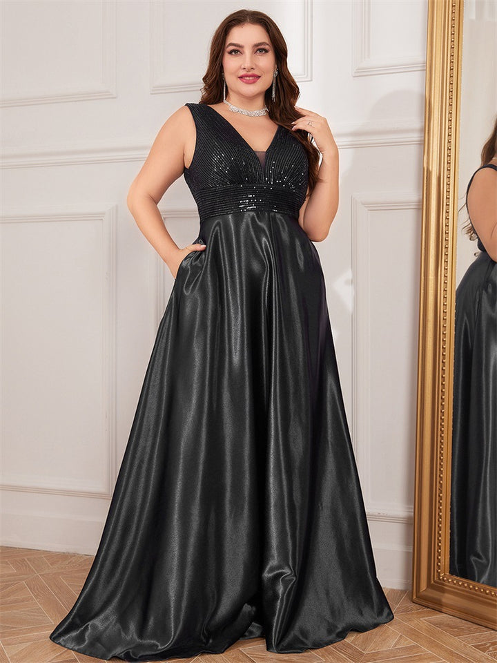 Geplooide top met uitlopende mouwen en maxi-rok set met tailleband – Rosiny 