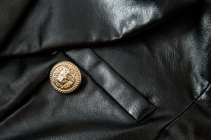 metallic double-breasted blazer – LUNARA