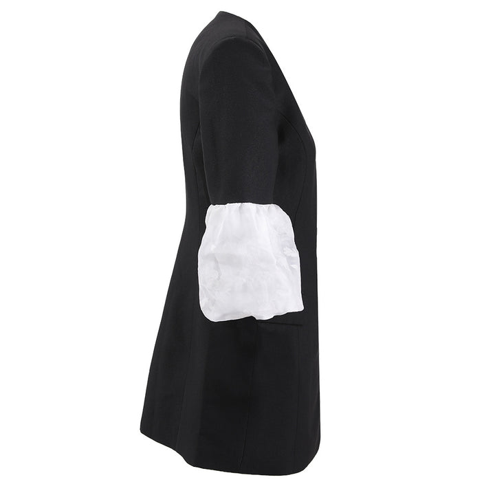 Blazer mini dress with contrast puff sleeves – NOVAQR
