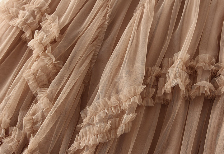 تنورة ميدي بقصة A وطبعة زهور أحادية اللون – إلارا