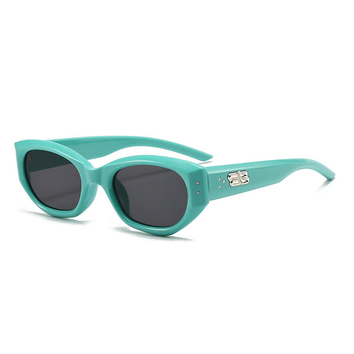 oversized square-frame sunglasses with bold temples - NOVAZKU