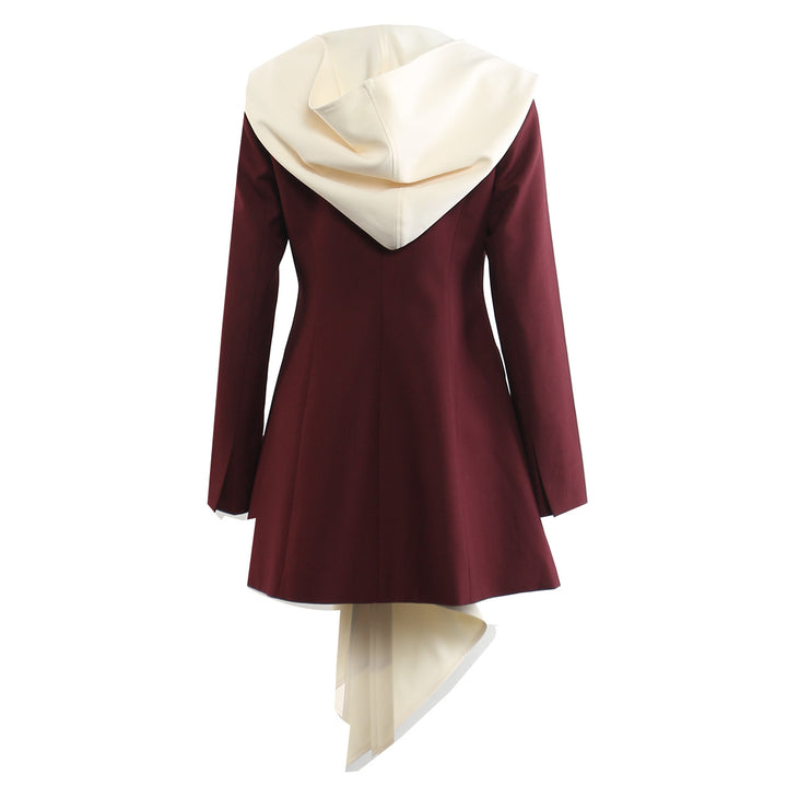 Asymmetric contrast lapel blazer – LUNA