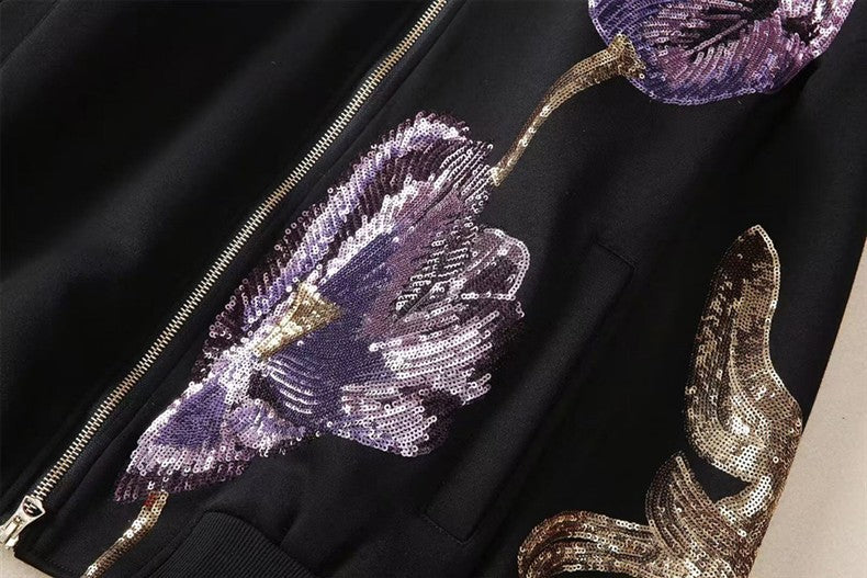 طقم مكون من بلوزة قصيرة وتنورة طويلة من الدانتيل الزهري - أزرق سماوي