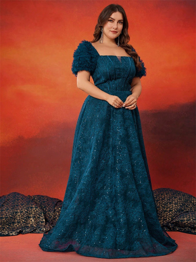 Geplooide top met uitlopende mouwen en maxi-rok set met tailleband – Rosiny 