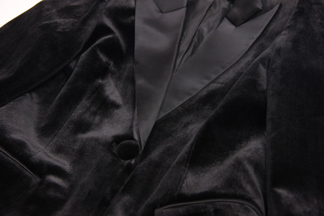 سترة مخملية بأكمام مزينة بالريش – ستيلافيا