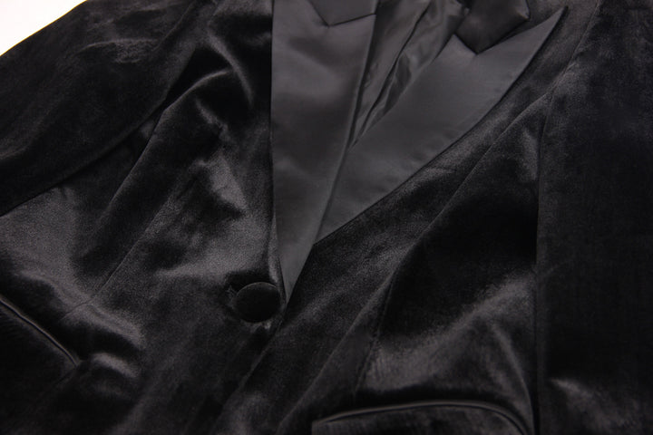 سترة مخملية بأكمام مزينة بالريش – ستيلافيا