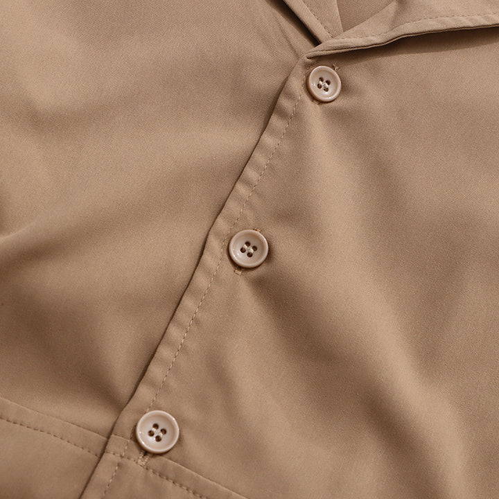 فستان قميص متعدد الطبقات بحزام وأكمام طويلة – ميكلا