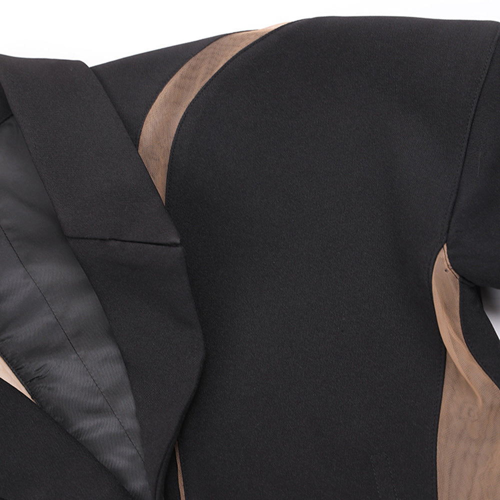 tailored jacket with sheer cutout panels – VEGADI