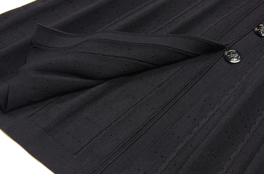 short-sleeve midi dress with button front – CELINECA