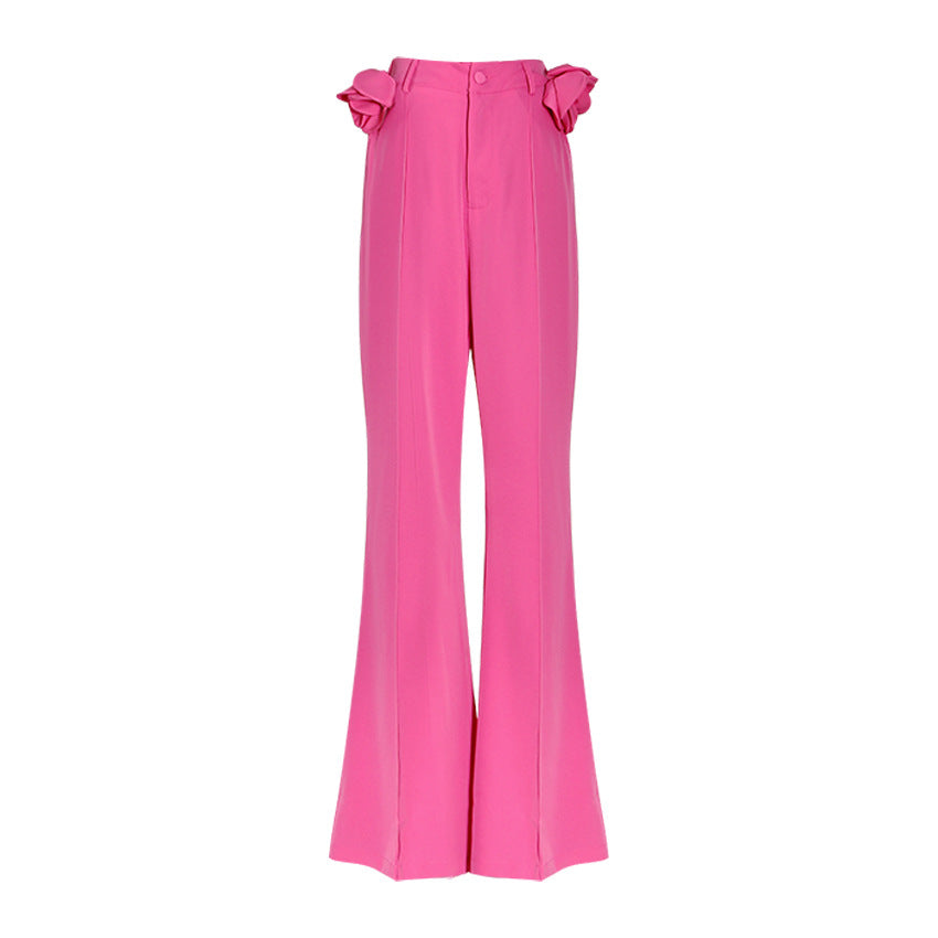 sleeveless cutout jumpsuit with floral appliqué - RONIXA