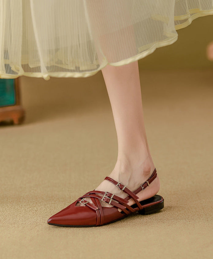 slingback flats with buckle strap design - NOVALGA