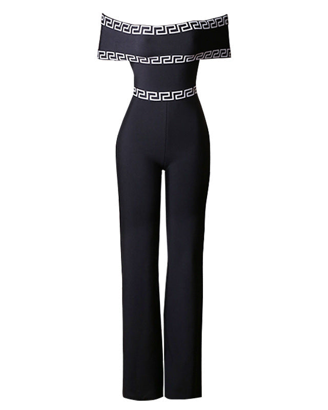 三季度袖缠绕礼服，饰有亮片翻领和花卉贴花 – ALINA 