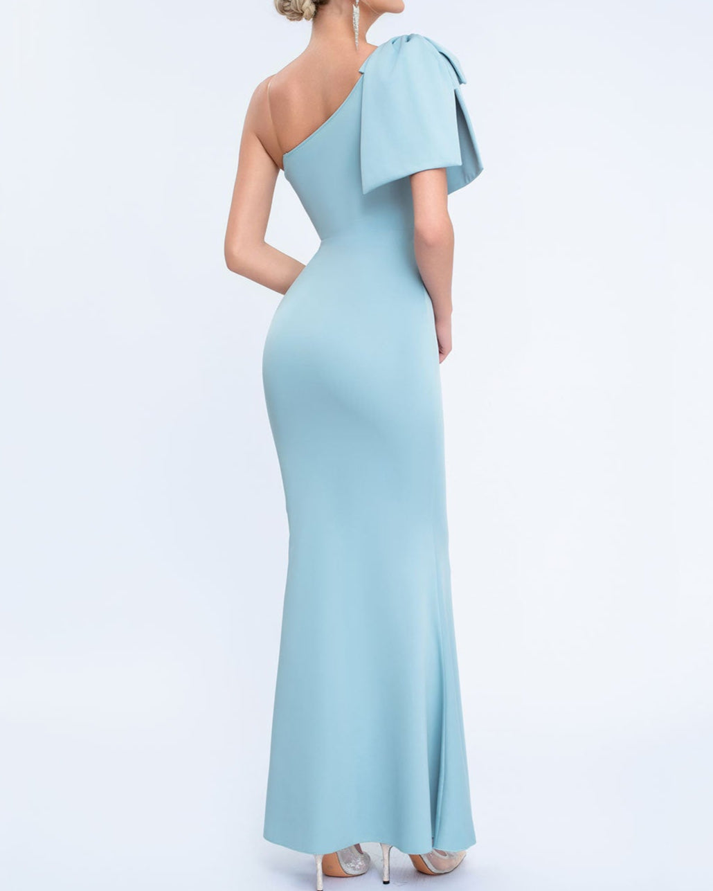 Geplooide top met uitlopende mouwen en maxi-rok set met tailleband – Rosiny 