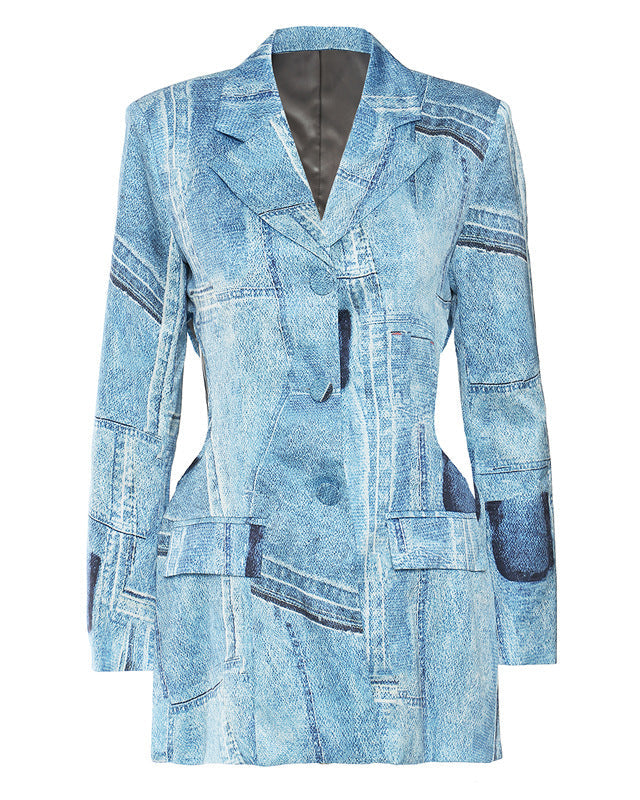 بليزر مصمم خصيصًا مع جيوب بغطاء – رايلي