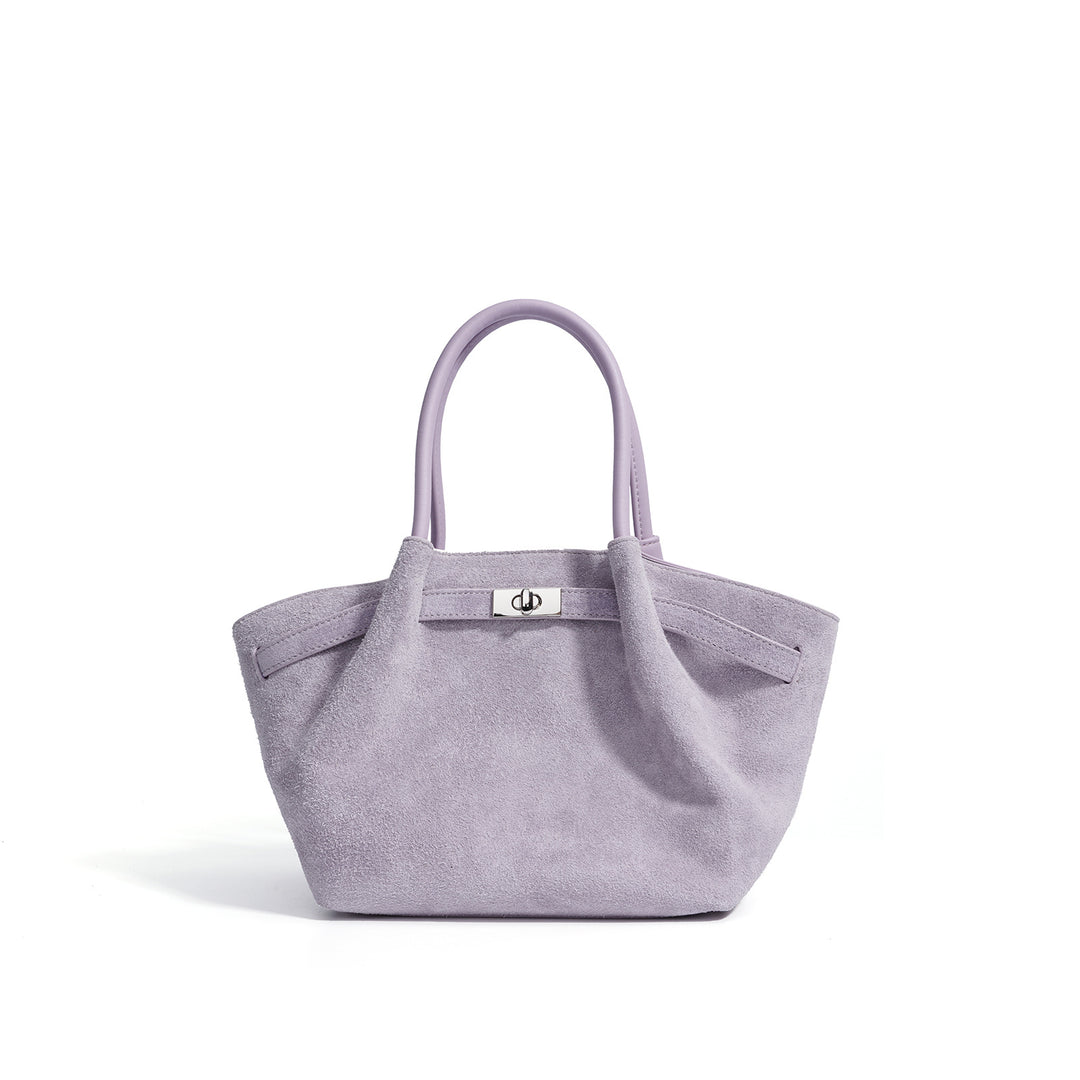 geweven rieten draagtas met dubbele leren handvatten – LÉONIE 