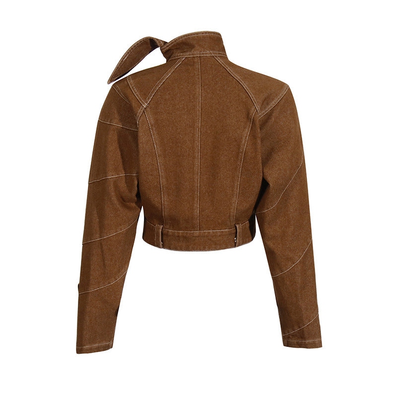 structured belted jumpsuit with asymmetric details – CASSIA