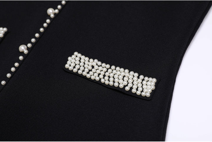 Plissiertes Oberteil mit ausgestellten Ärmeln und Maxirock-Set mit Taillengürtel – Rosiny 