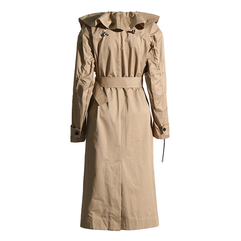 ruffled collar belted trench jacket – MOHAMED