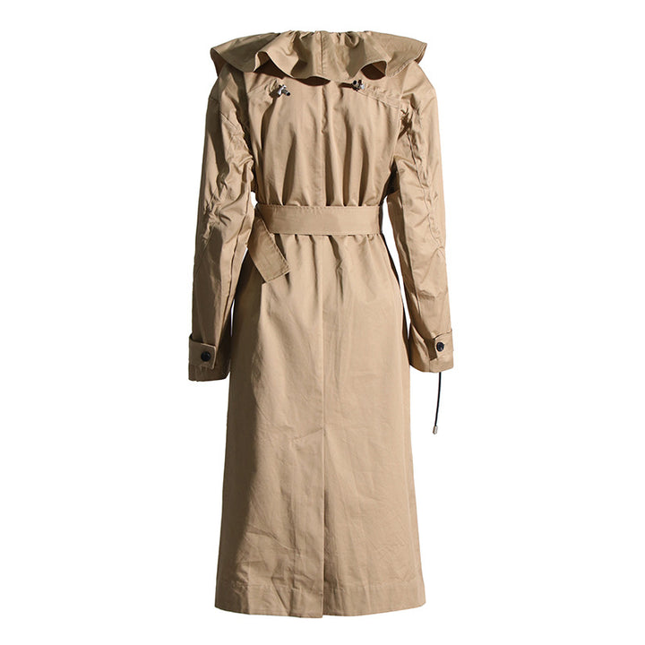 ruffled collar belted trench jacket – MOHAMED