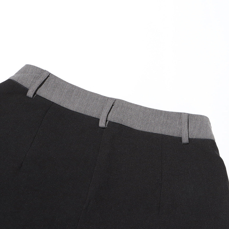 طقم مكون من بلوزة قصيرة مكشوفة الكتفين وبنطلون مُفصل متعدد الطبقات – نوار إيدج