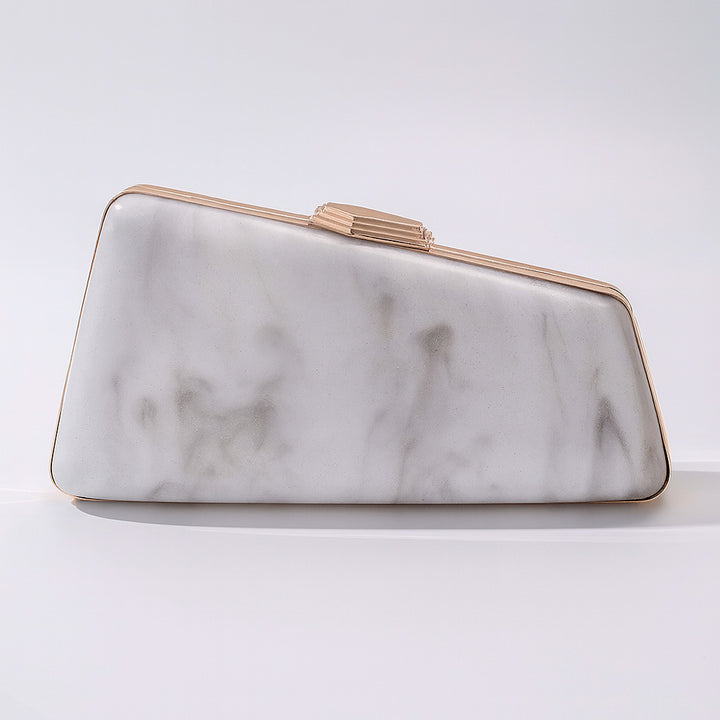 marbled lilac clutch with gold frame – LILURA
