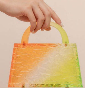 gradient acrylic handbag with sculpted handle – NOLIVA