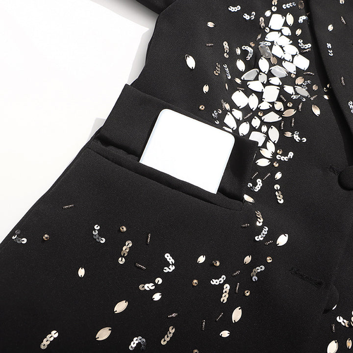 embellished tailored blazer with sequin details – ASTRID