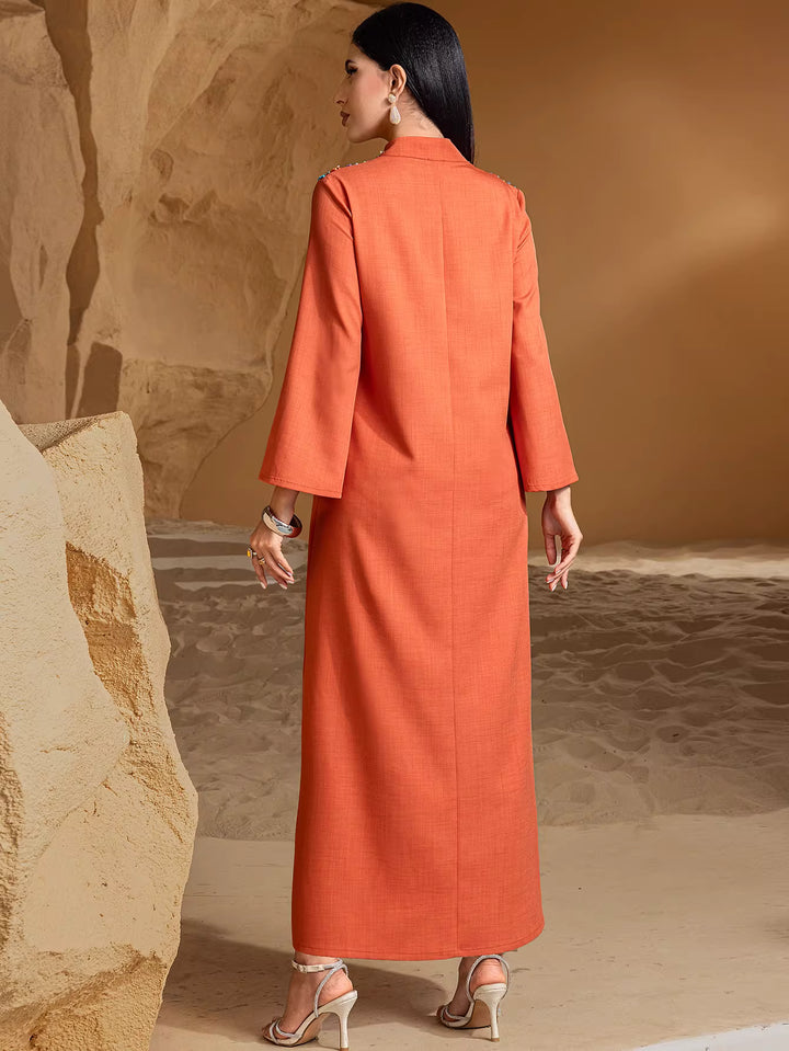 Long-Sleeve Elegant Maxi Dress – ELVIRA