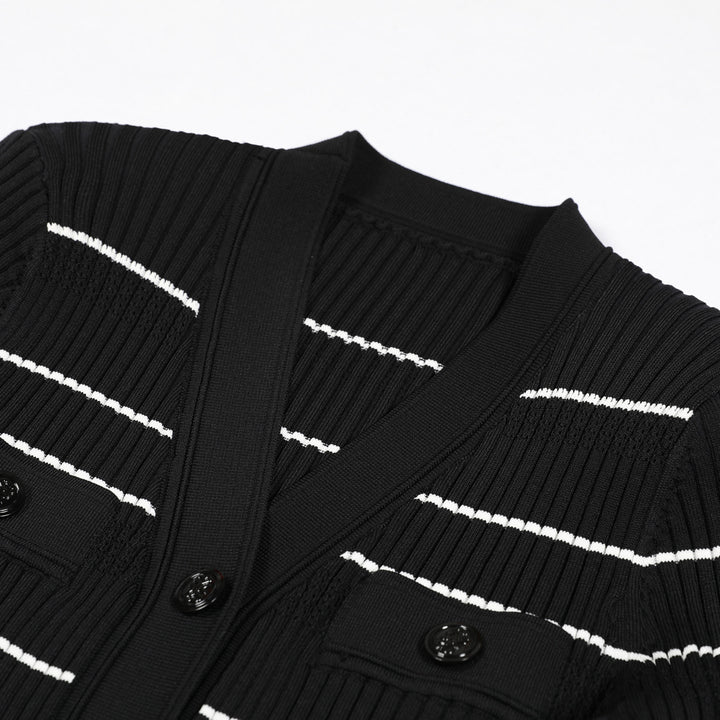 Geplooide top met uitlopende mouwen en maxi-rok set met tailleband – Rosiny 