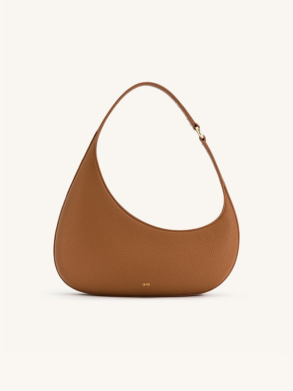crescent hobo shoulder bag in pebbled leather – BOOM
