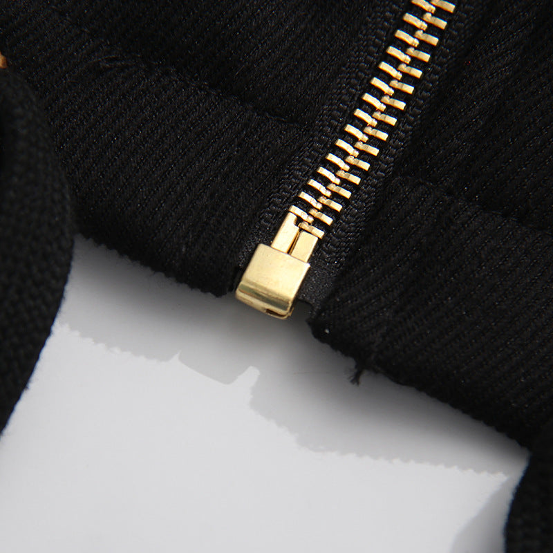 Geplooide top met uitlopende mouwen en maxi-rok set met tailleband – Rosiny 