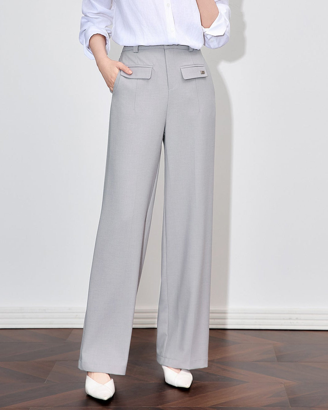 korte mouw midi jurk met 3D bloemenapplicaties - BLOOMIQ 