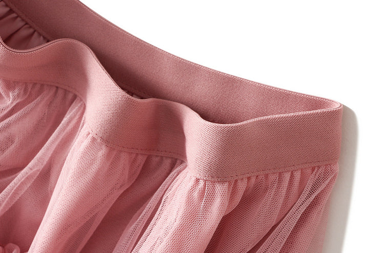 tiered ruffle mesh skirt with high-low hem – AURORA