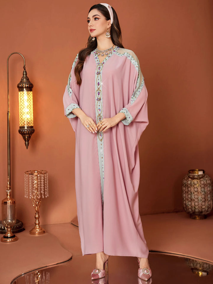 定制喇叭套装，配缎面泡泡袖 - VALENCIA 