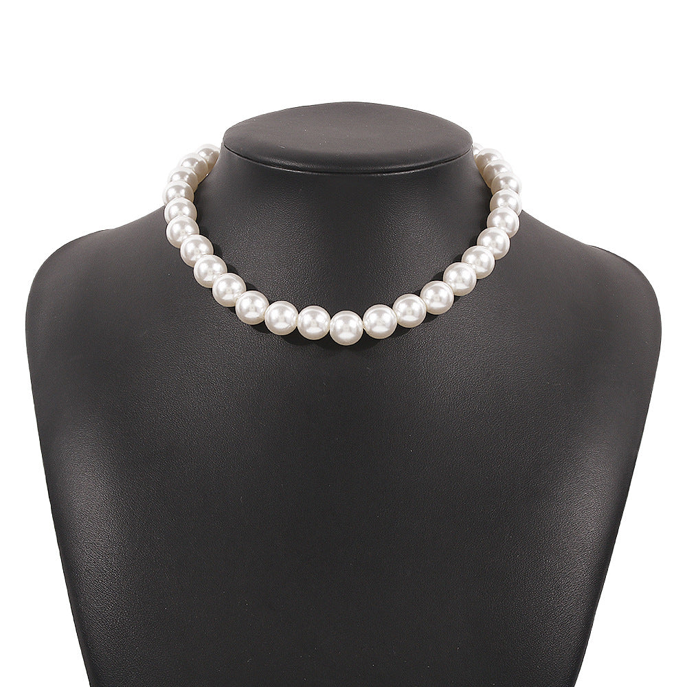 multi-strand faux pearl choker necklace - AURELIABA