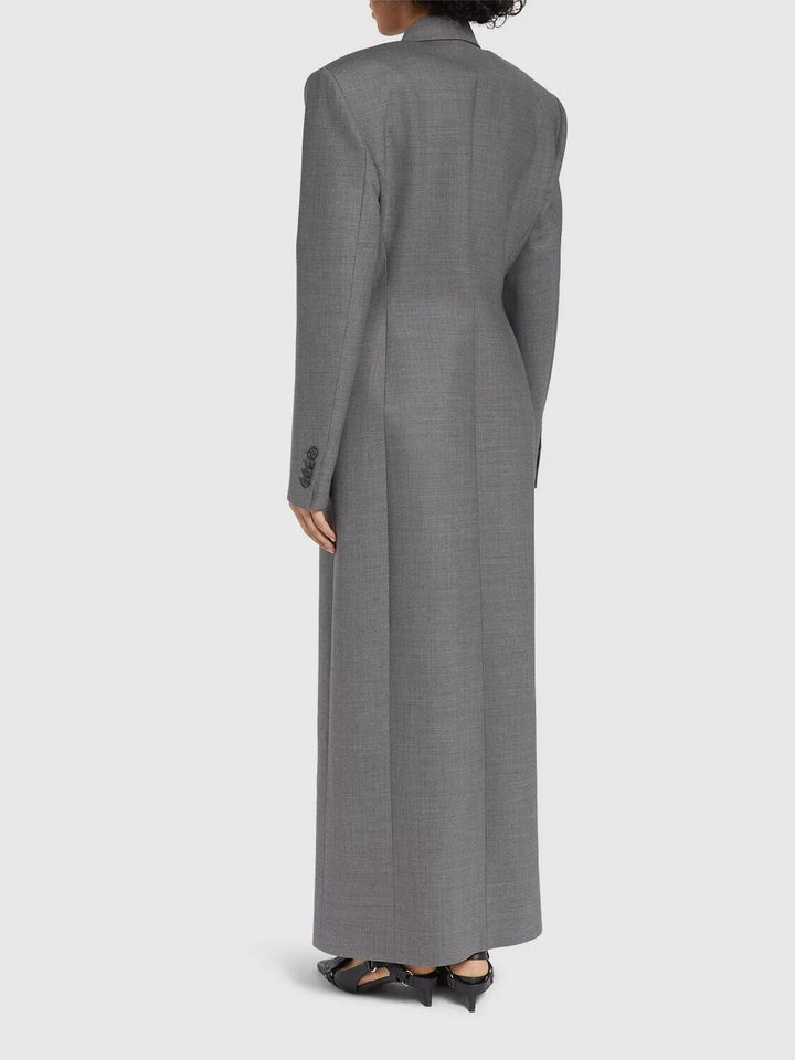 oversized double-breasted long blazer dress – GREYSON