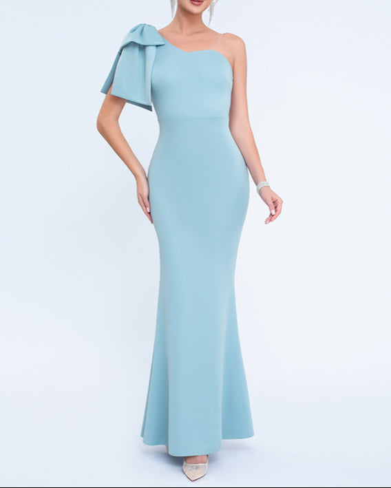 Geplooide top met uitlopende mouwen en maxi-rok set met tailleband – Rosiny 