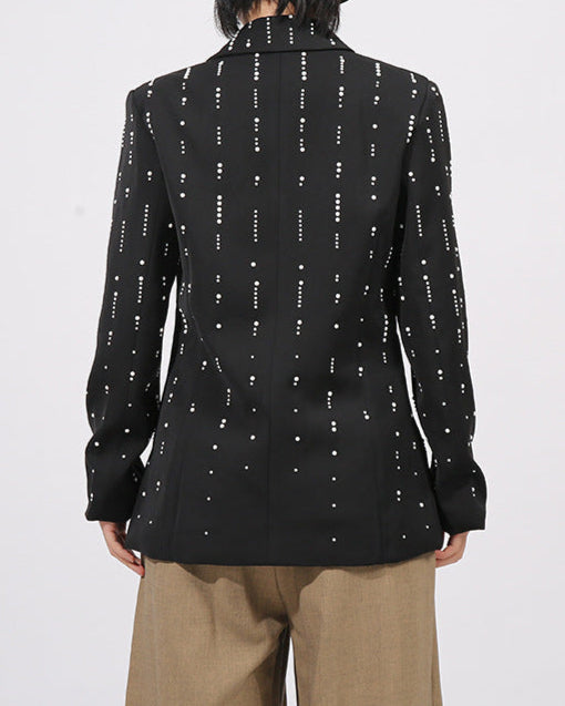 double-breasted blazer with stud embellishments – NOVAZKI