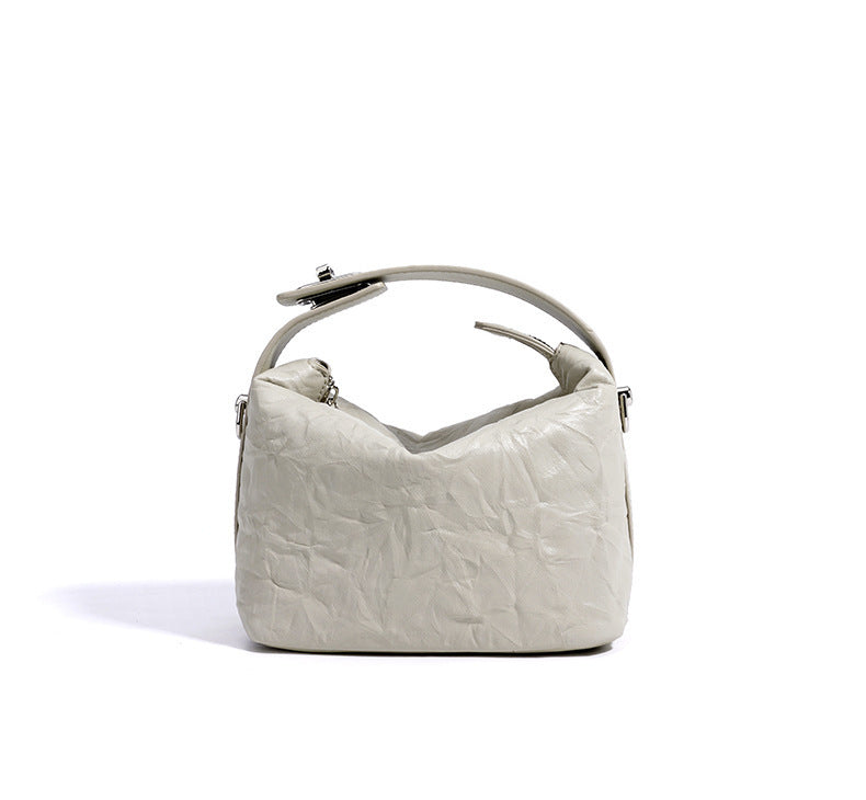 gewebte Rattan-Tragetasche mit doppelten Ledergriffen – LÉONIE 