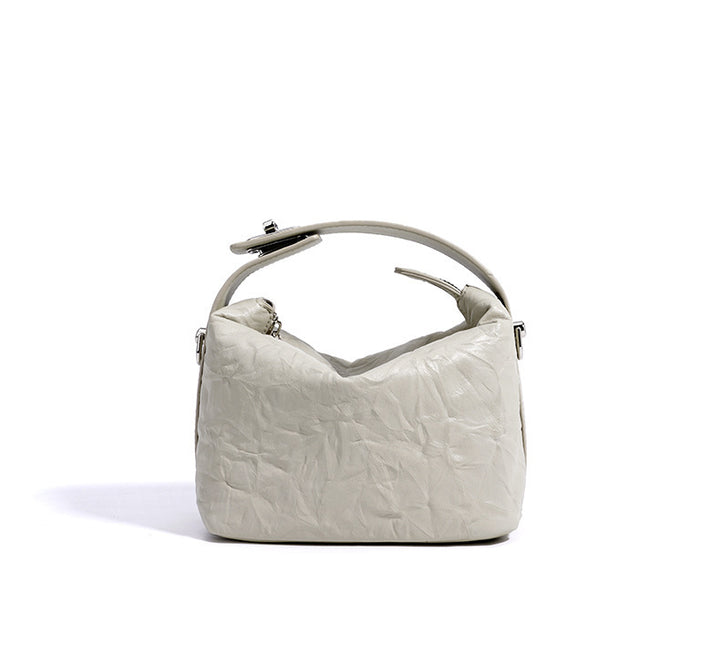 gewebte Rattan-Tragetasche mit doppelten Ledergriffen – LÉONIE 