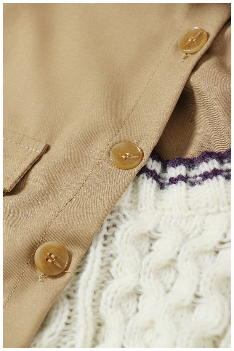 asymmetric knit vest layered shirt – MUSE