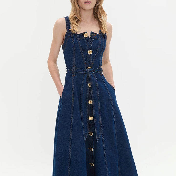 Geplooide top met uitlopende mouwen en maxi-rok set met tailleband – Rosiny 